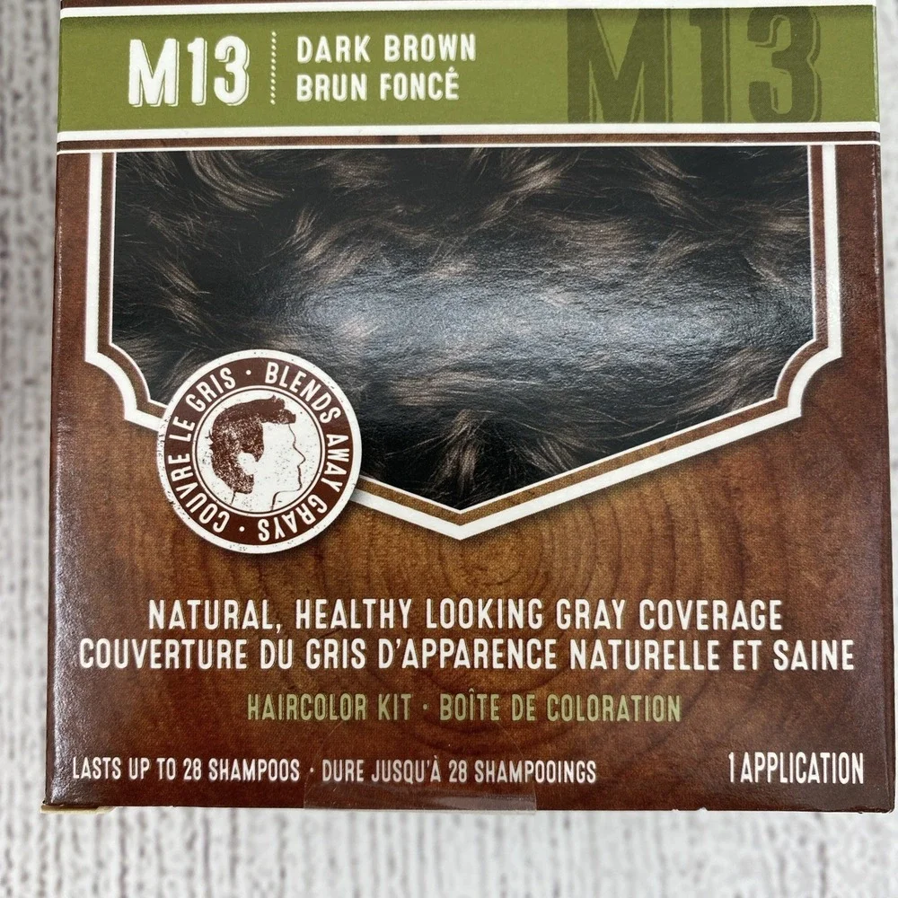Clairol Natural Instincts For Men M13 DARK BROWN Hair Color Kit (Lot of 2)